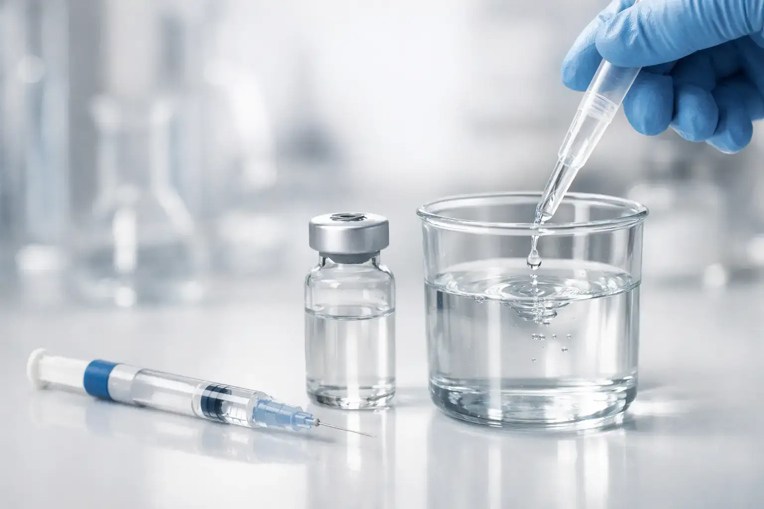 Retatrutide mengen met antibacterieel water