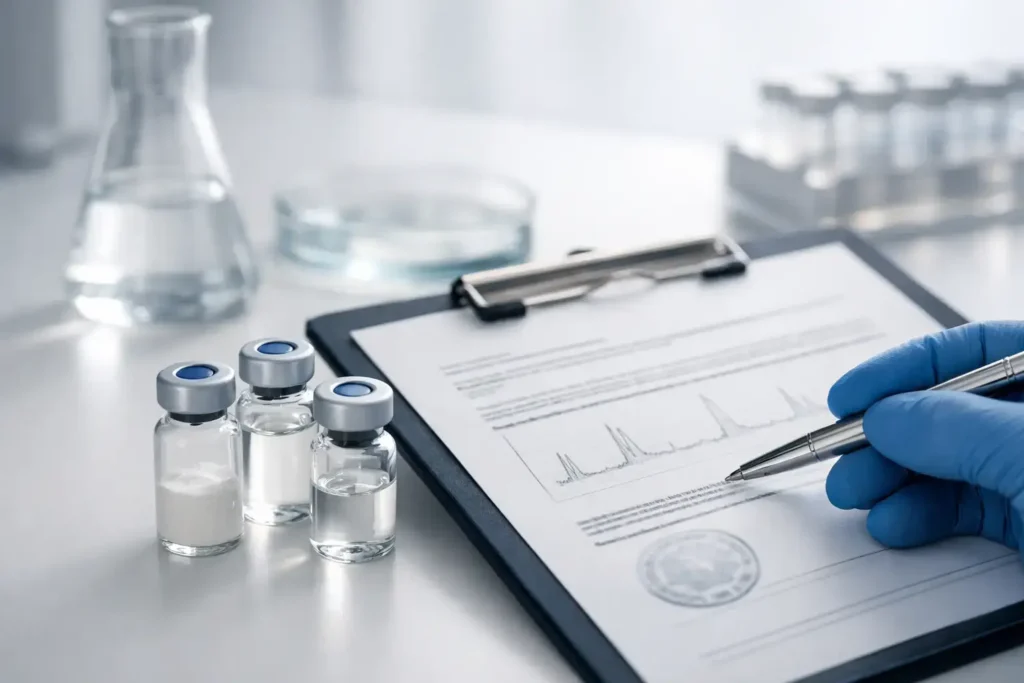 Peptide zuiverheid certificaat uitgelegd